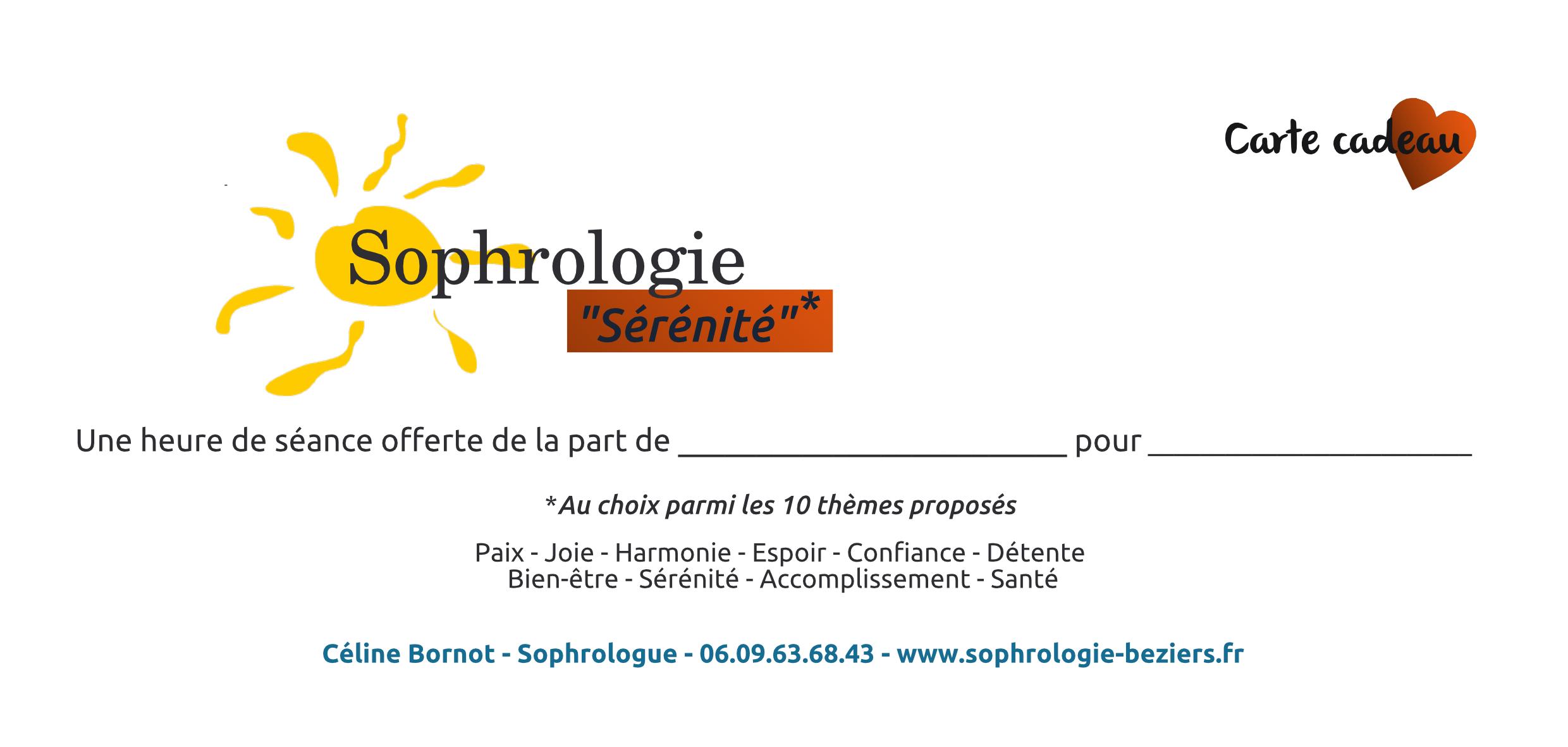Carte cadeau séances sophrologie